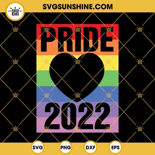 Pride 2022 Svg, LGBTQ Svg, Pride 2022 Flag Cutout Svg, Pride Svg Png Dxf Eps Cricut