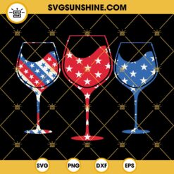 4th Of July Glasses SVG, Red Wine And Blue SVG, American Cross SVG, Patriotic Wine Glasses SVG, 4th Of July SVG