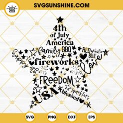4th Of July Star SVG, Independence Day SVG, America SVG, Star SVG, Patriotic SVG, Fourth Of July SVG