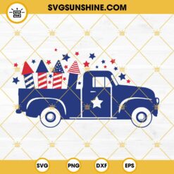 4th Of July Truck SVG, USA Fireworks Farmhouse SVG, 4th Of July SVG, Independence Day SVG