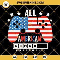 All American Gamer SVG, 4th Of July Gamer SVG, 4th Of July Boy SVG, Video Controller SVG, 4th Of July Kids SVG