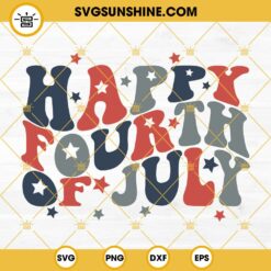 Happy Fourth Of July SVG, Happy 4th Of July SVG, Retro 4th Of July SVG PNG DXF EPS