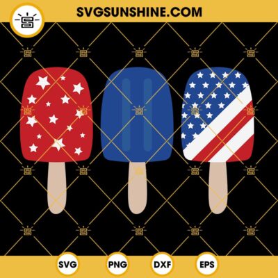 Popsicle 4th Of July Svg, Popsicle Patriotic Svg, America Svg, Red 