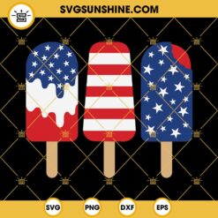 Popsicle American Flag SVG, Patriotic 4th Of July Popsicle SVG, American Ice-Cream SVG
