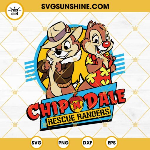 Chip And Dale SVG PNG DXF EPS, Chip And Dale Rescue Rangers SVG