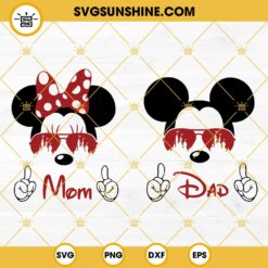 Disney Mom And Dad SVG Bundle, Mom SVG, Dad SVG, Disney Mom Dad Family Vacation SVG PNG DXF EPS