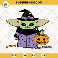 Baby Yoda Halloween SVG, Star Wars Halloween SVG, Baby Yoda SVG PNG DXF EPS
