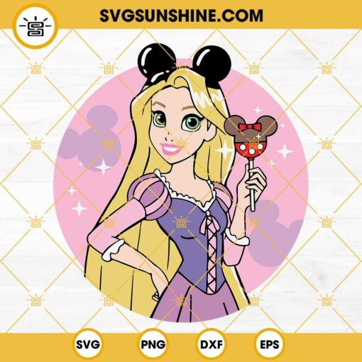 Rapunzel Tangled SVG, Rapunzel Disney Ears SVG, Disney Princess SVG