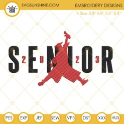 Air Senior 2023 Embroidery Designs, Senior 2023 Embroidery Design File