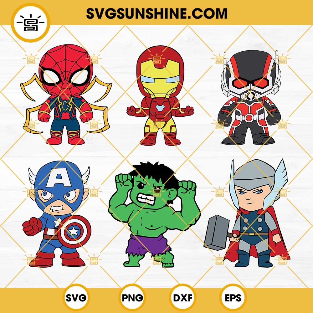 Baby Superheroes Bundle SVG, Baby Avengers SVG, Superheroes SVG, Little  Heroes SVG Baby Spiderman, Iron Man