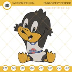 Baby Daffy Space Jam Embroidery Designs, Baby Looney Tunes Embroidery Design File