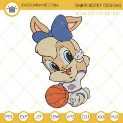 Baby Lola Bunny Embroidery Designs, Baby Space Jam Machine Embroidery Design
