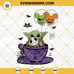 Baby Yoda Halloween SVG Bundle, Baby Yoda Star Wars Halloween SVG, Happy Halloween 2022 SVG PNG DXF EPS Cut Files
