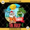 Christmas In July Santa Hat Xmas PNG, Funny Summer Xmas Vacation PNG