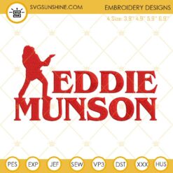 Eddie Munson Embroidery Designs Files