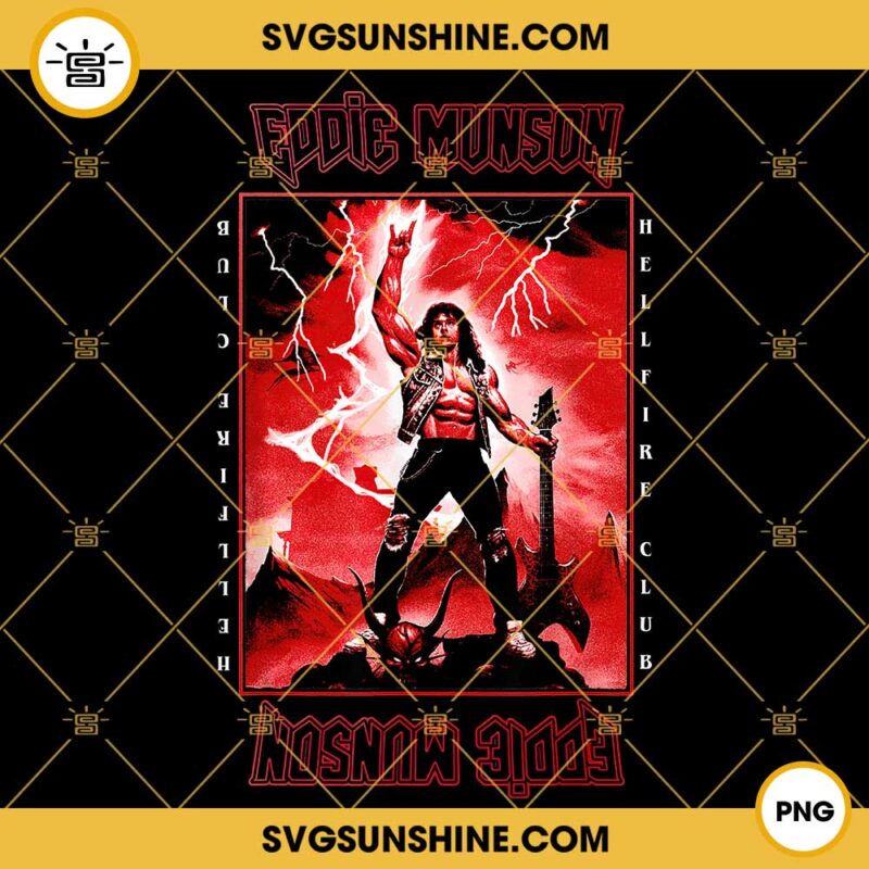 Eddie Munson Lightning Guitar PNG, Stranger Things 4 Eddie Munson PNG