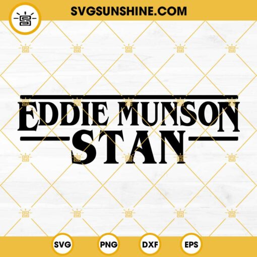 Eddie Munson Stan SVG PNG DXF EPS Cricut