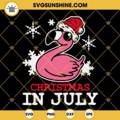 Flamingo Christmas In July SVG PNG DXF EPS