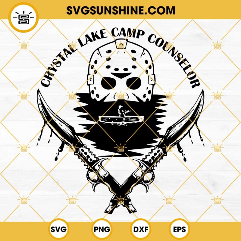 Friday The 13th SVG, Jason Mask SVG, Camp Crystal Lake Counselor SVG, Jason Voorhees SVG, Halloween SVG