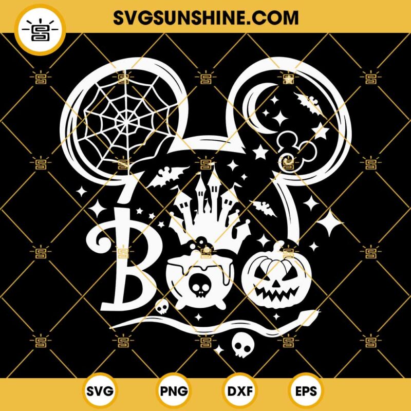 Halloween Boo SVG, Disney Mouse Ears Halloween SVG, Boo SVG, Halloween