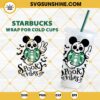 Halloween Mouse Spooky Vibes Starbucks Cup SVG, Full Wrap Dark Night Bat For Starbucks Cold Cup SVG