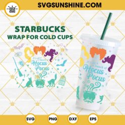 Hocus Pocus Full Wrap SVG, Hocus Pocus Starbucks Cup SVG PNG DXF EPS Cricut