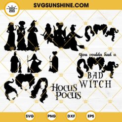 Hocus Pocus SVG Bundle, Sanderson Sisters SVG, Halloween Witch SVG PNG DXF EPS Cricut Silhouette