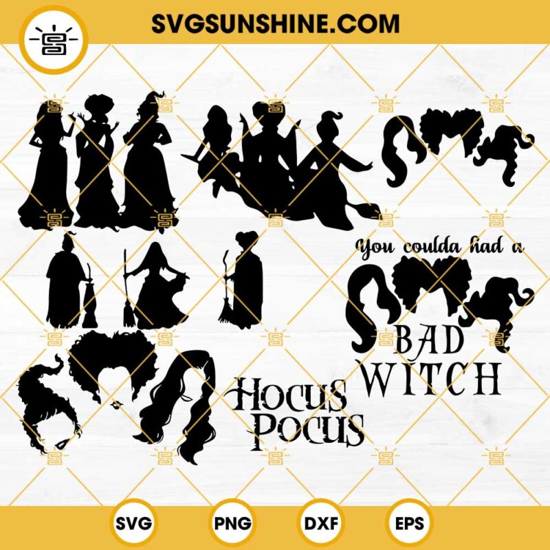Hocus Pocus SVG Bundle, Sanderson Sisters SVG, Halloween Witch SVG PNG ...