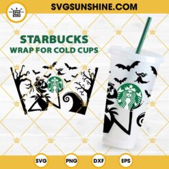 Jack Skellington Starbucks Cold Cup SVG, Halloween Full Wrap SVG, Pumpkin King Jack