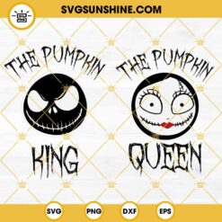 Jack And Sally SVG, The Pumpkin Queen And The Pumpkin King SVG, The Nightmare Before Christmas SVG