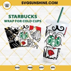 Jack And Sally Starbucks Cup SVG, Jack And Sally SVG, Halloween Full Wrap SVG