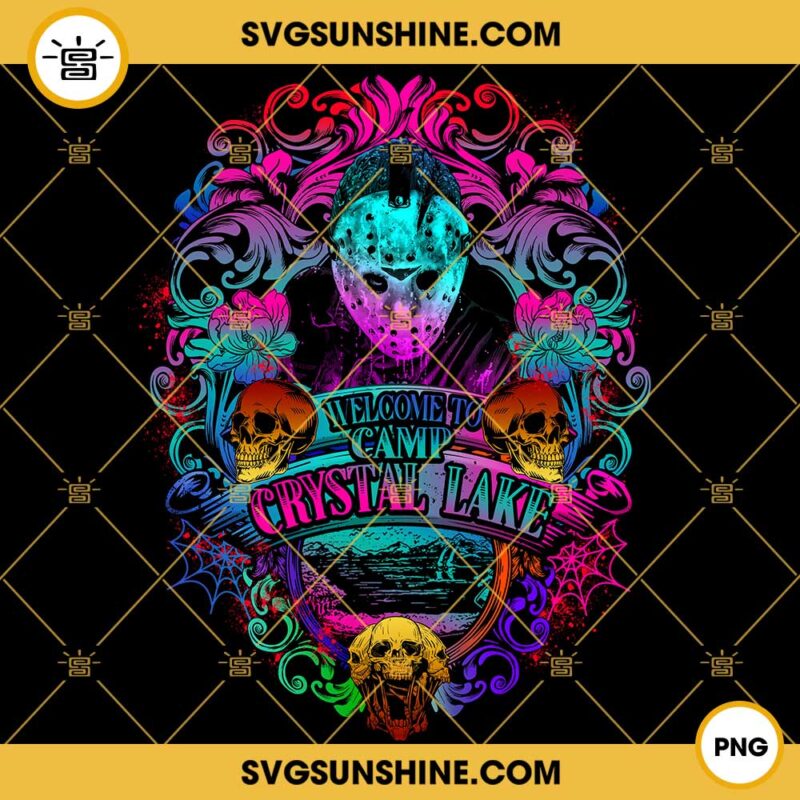 Jason Voorhees PNG Files, Welcome To Camp Crystal Lake PNG, Camp Crystal Jason PNG Digital File Halloween Shirt