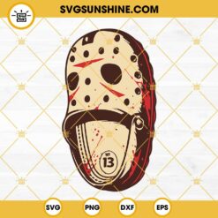 Jason Voorhees The Crocs As Killer Mask SVG, Killer Friday The 13th SVG PNG DXF EPS Cricut Silhouette