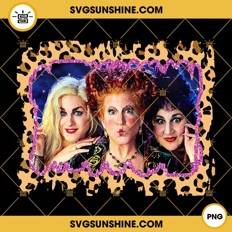 Leopard Hocus Pocus Halloween PNG Designs Silhouette