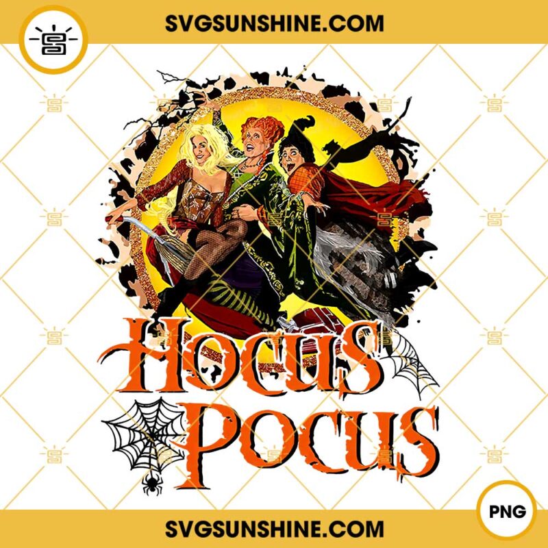Leopard Hocus Pocus Shirt PNG, Halloween Sanderson Sisters PNG Designs Silhouette