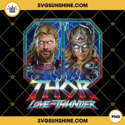 Thor Love And Thunder PNG, Golden Armor Thor PNG, Thor And Mighty Thor PNG