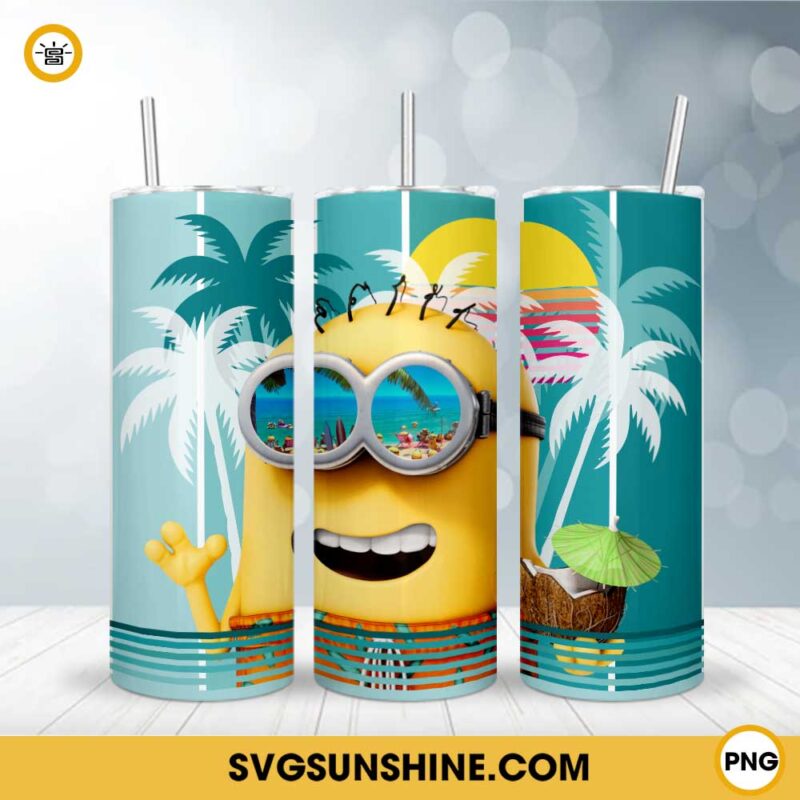 Minions 20oz Skinny Tumbler Sublimation Designs