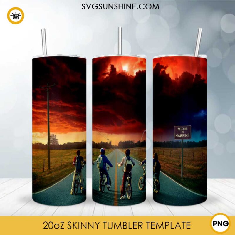 Stranger Things Tumbler Design Sublimation PNG File Digital Download