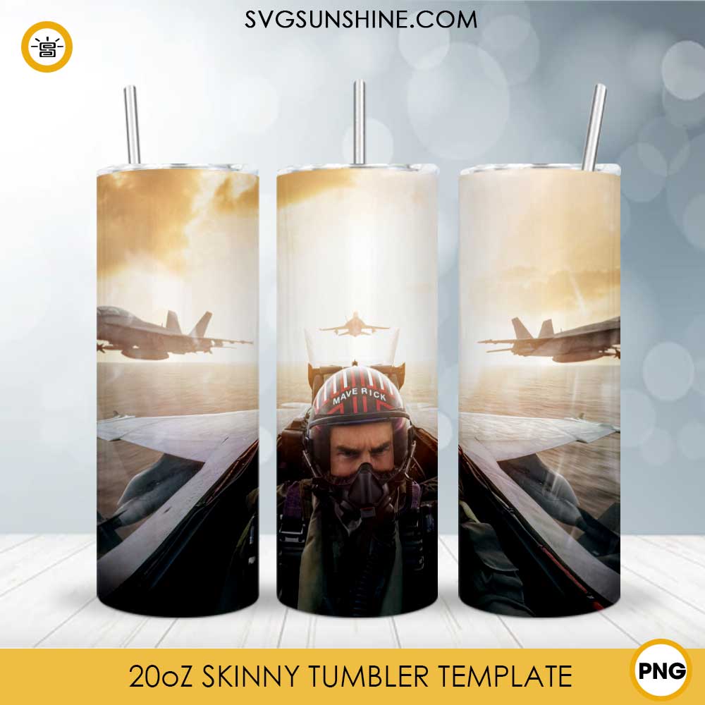 Top Gun Maverick Skinny Tumbler Design Sublimation PNG File Digital Download