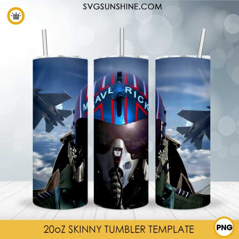 Top Gun Maverick 20oz Skinny Tumbler Design Sublimation PNG File Digital Download