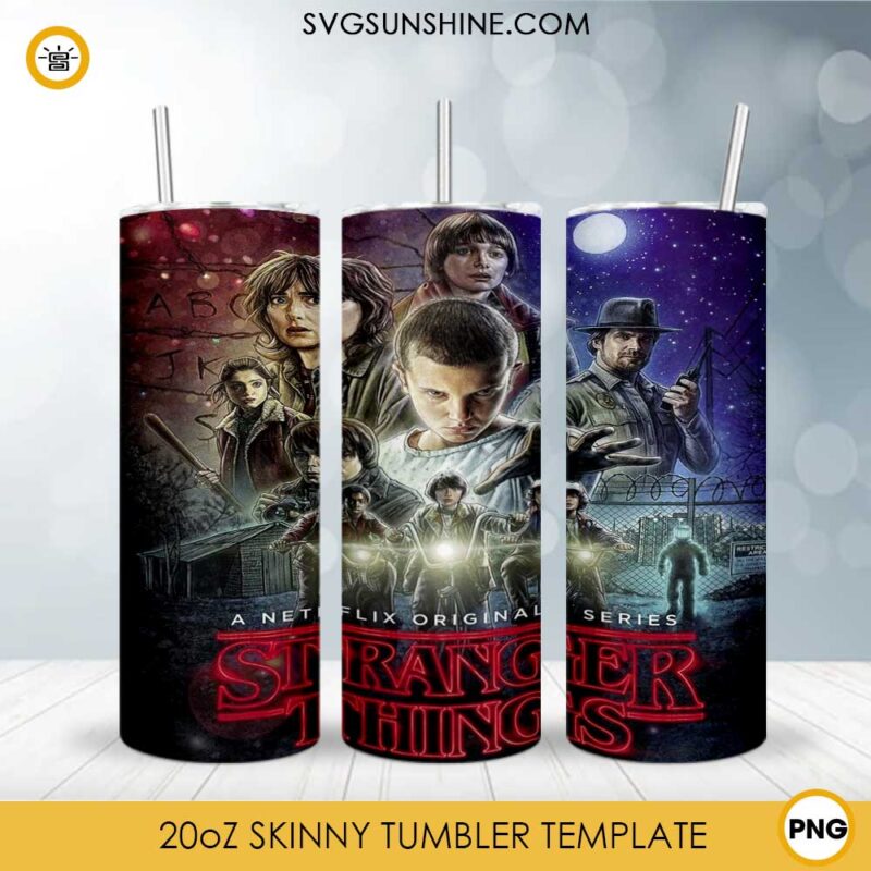 Horror Halloween Movies 20oz Skinny Tumbler Template Design PNG File