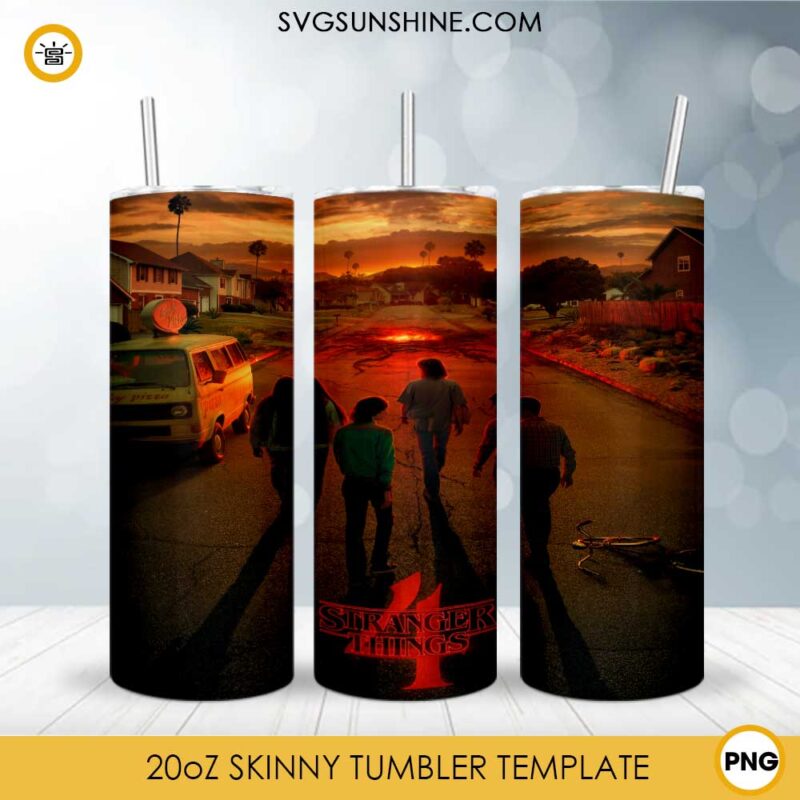 Stranger Things 4 Tumbler Design PNG File Digital Download