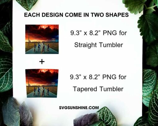 Stranger Things Tumbler Design Sublimation PNG File Digital Download