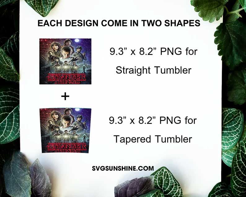 Stranger Things Tumbler Design PNG File Digital Download