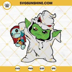 Baby Yoda Skeleton SVG, Baby Yoda Happy Halloween SVG PNG DXF EPS Cut Files