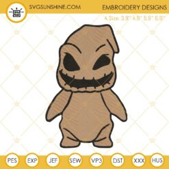 Oogie Boogie Embroidery Designs, Oogie Boogie Machine Embroidery Design