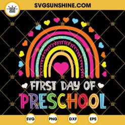 Preschool Back To School SVG, Happy First Day Of Preschool SVG PNG DXF EPS Cut Files