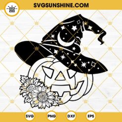 Pumpkin Witch Hat SVG, Witches Brew SVG, Sunflower SVG, Halloween SVG