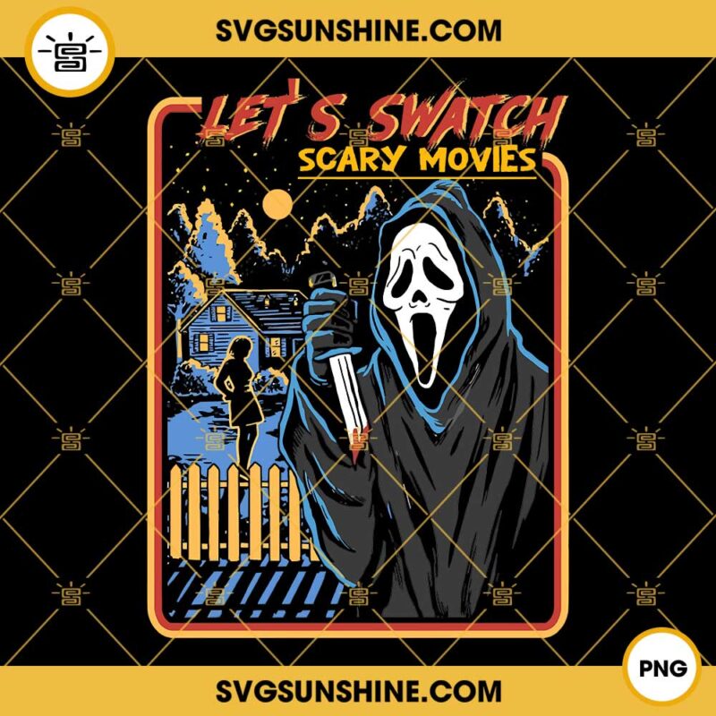 Scream Ghostface PNG, Ghostface Vintage PNG, Halloween File Download, 90s Halloween PNG