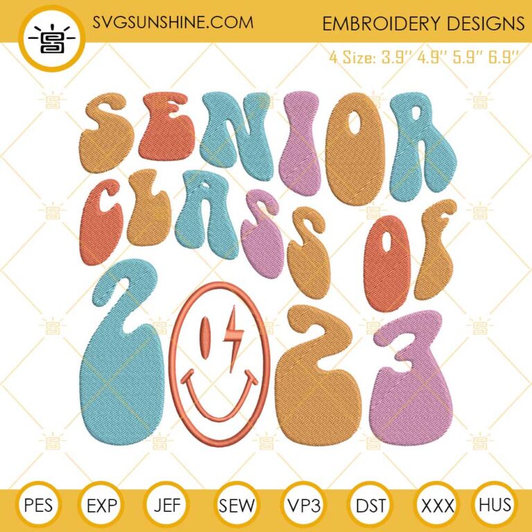 Class Of 2024 Embroidery Designs Senior 2024 Embroidery Pattern Files 9575